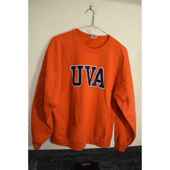 Jerzees Other - Vintage Y2K UVA University of Virginia Orange Crewneck Sweatshirt Mens L Jerzees